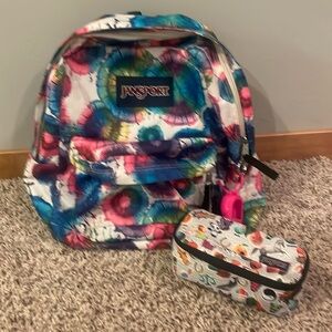 Jansport backpack and pencil case